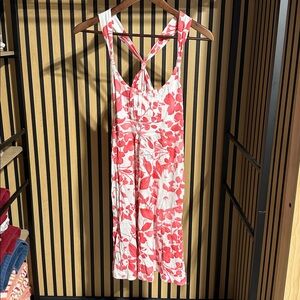 American Eagle Outfitters Coral and White Patterned Top